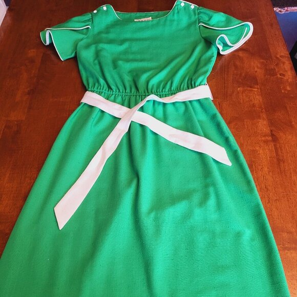 Peri Petites ~ Sz 12 ~ Vintage 70’s (or older)  Dress ~  VERY GOOD  Condition!! - Picture 9 of 12